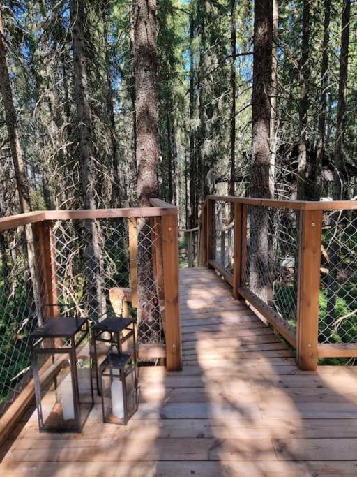 Отель Treetop Ekne - Hytte I Skogen Med Hengebru Левангер Экстерьер фото