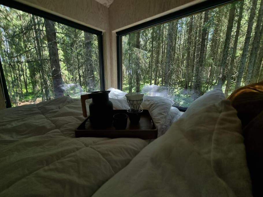 Отель Treetop Ekne - Hytte I Skogen Med Hengebru Левангер Экстерьер фото